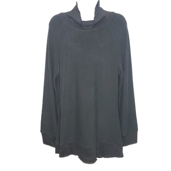 NWT Z Supply  Soft Spun Mock Neck Pullover Sweater Black Sz L(1303) - Picture 1 of 5